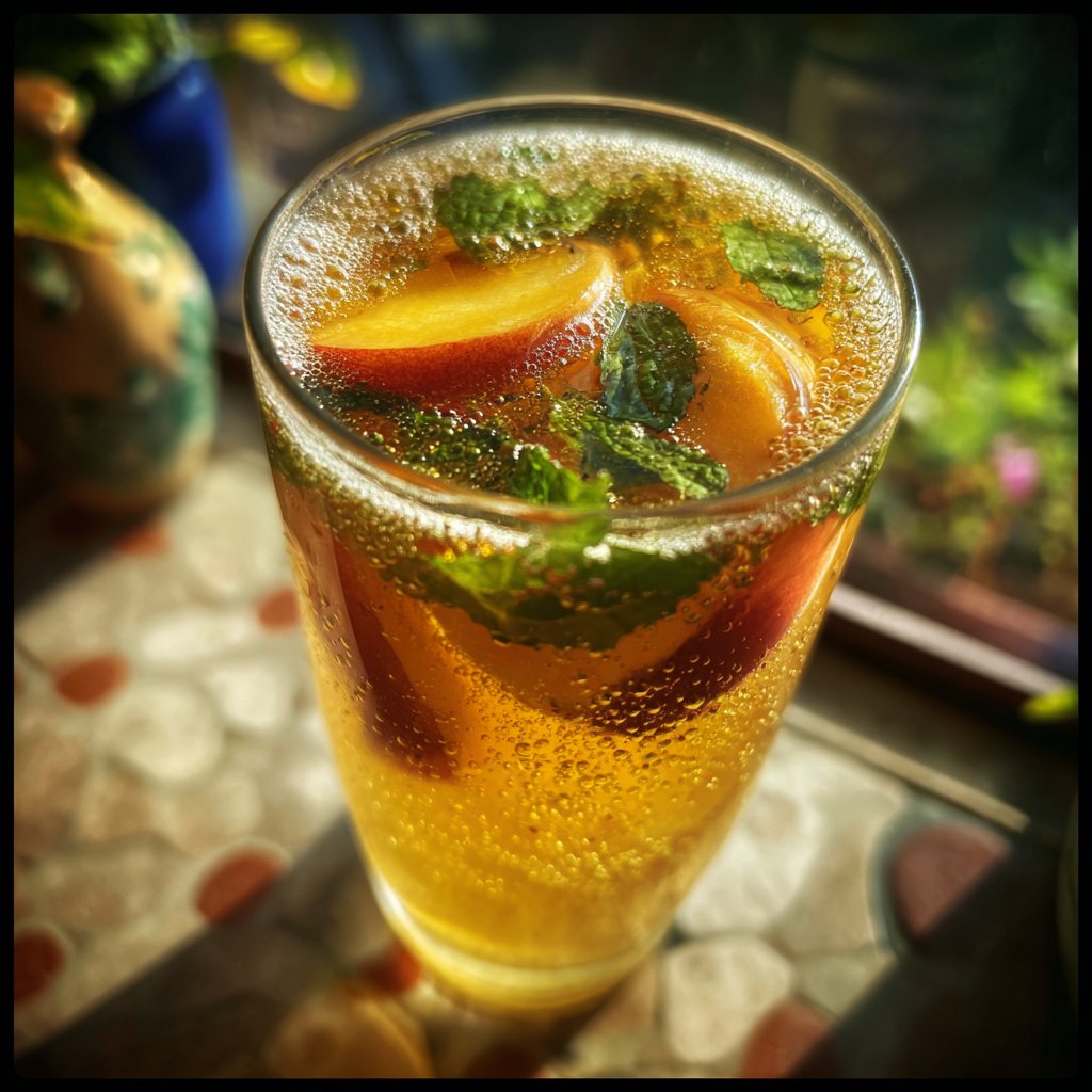 Peach Green Tea Fizz