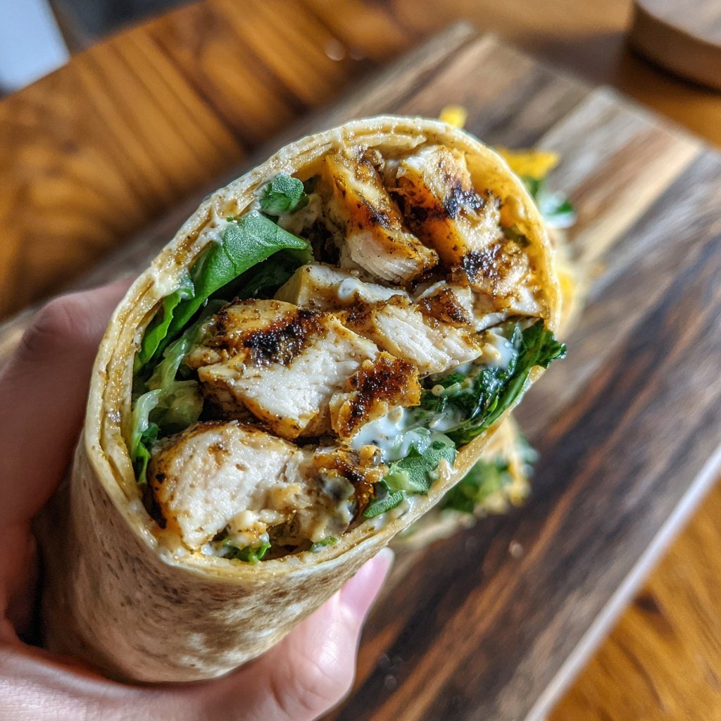 Lemon Herb Grilled Chicken Wrap