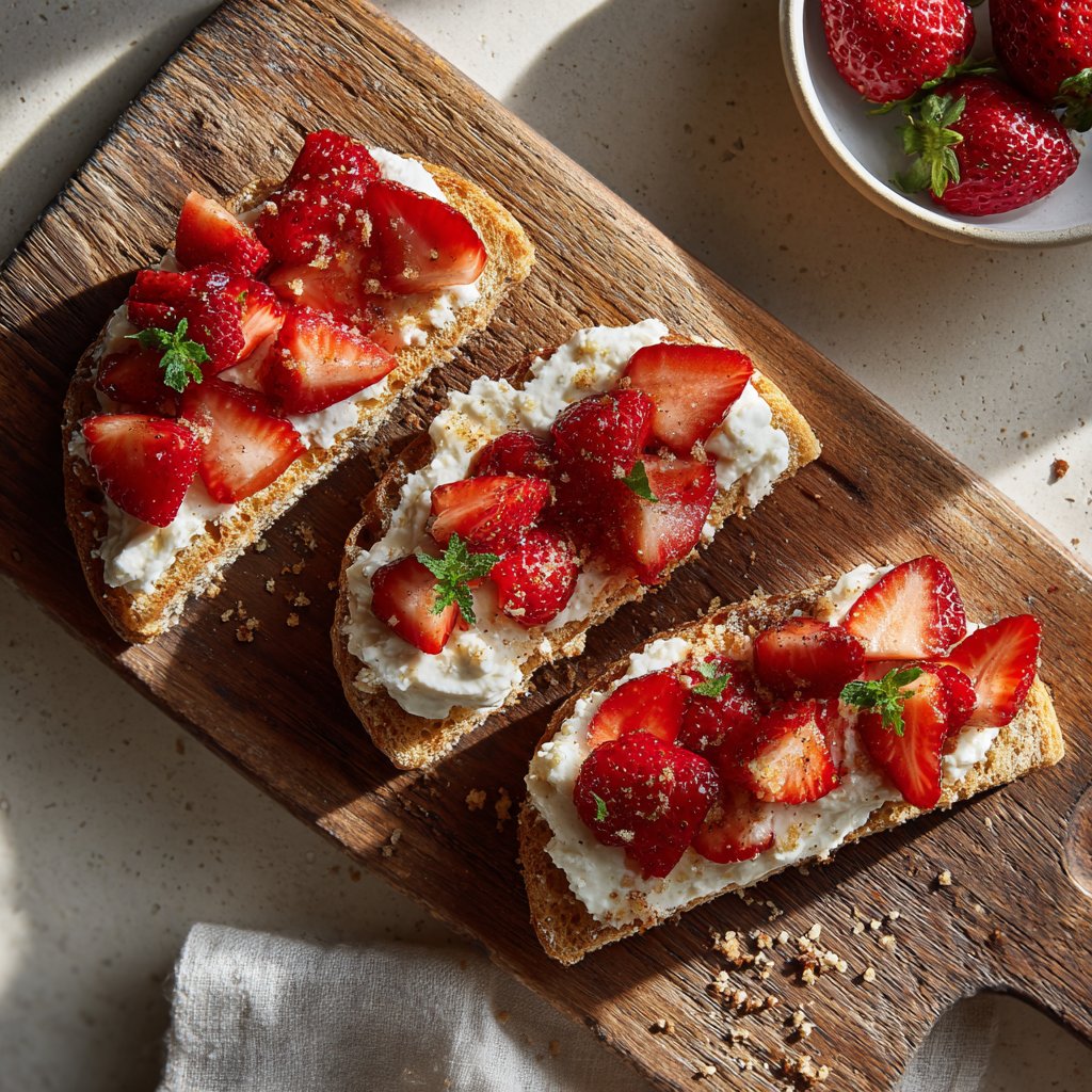 Strawberry Ricotta Toasts