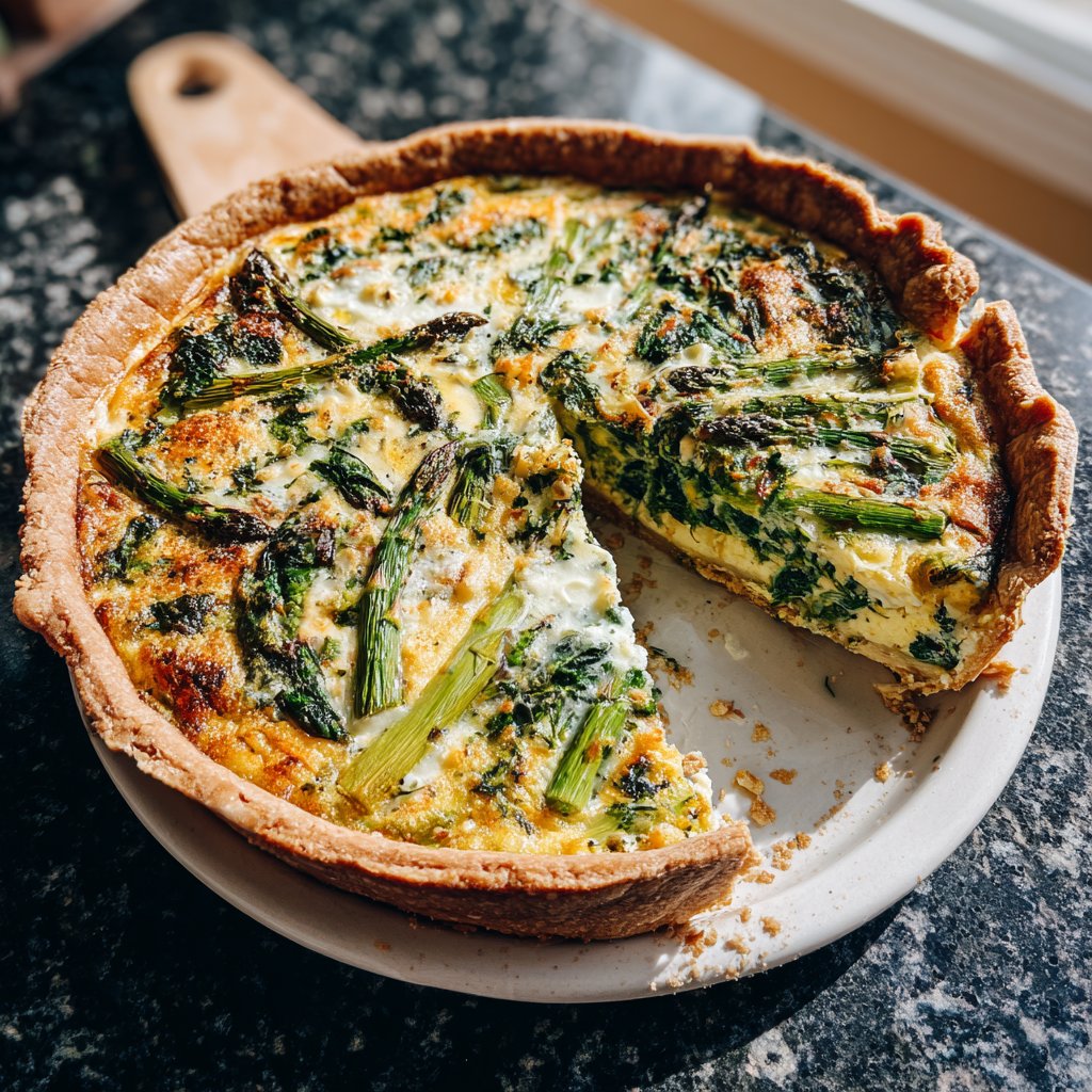 Savory Quiche with Spring Greens