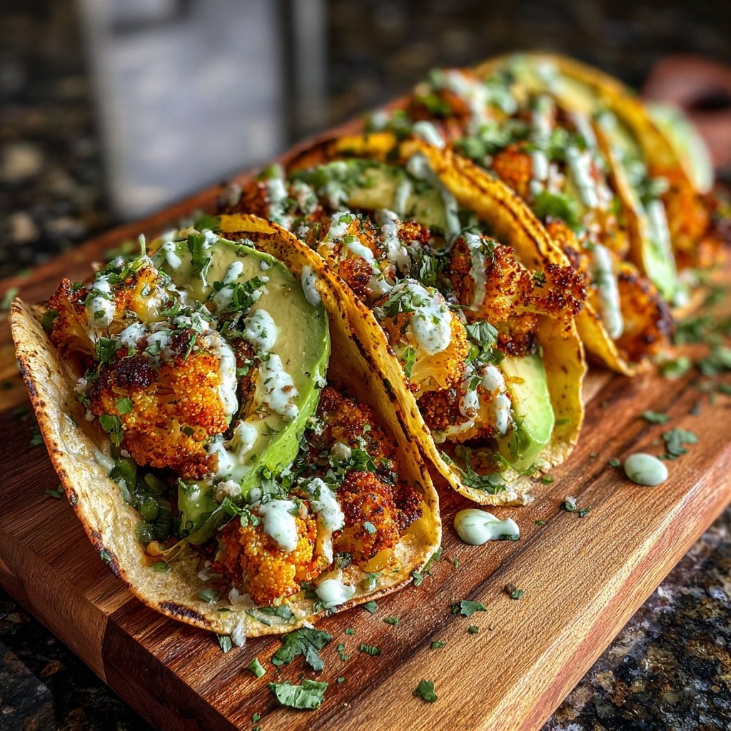 Spiced Roasted Cauliflower Tacos