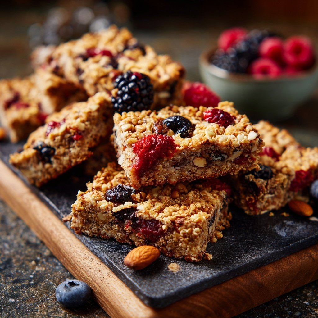 Nutty Oat and Berry Bars