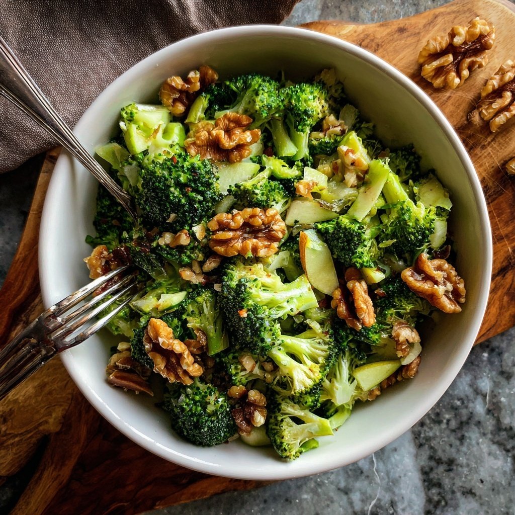 Broccoli Apple and Walnut Salad