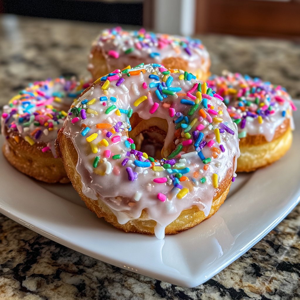 Rainbow Frosted Donuts