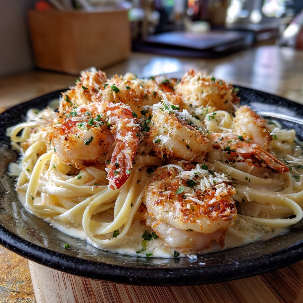 Coconut Shrimp Linguine Delight