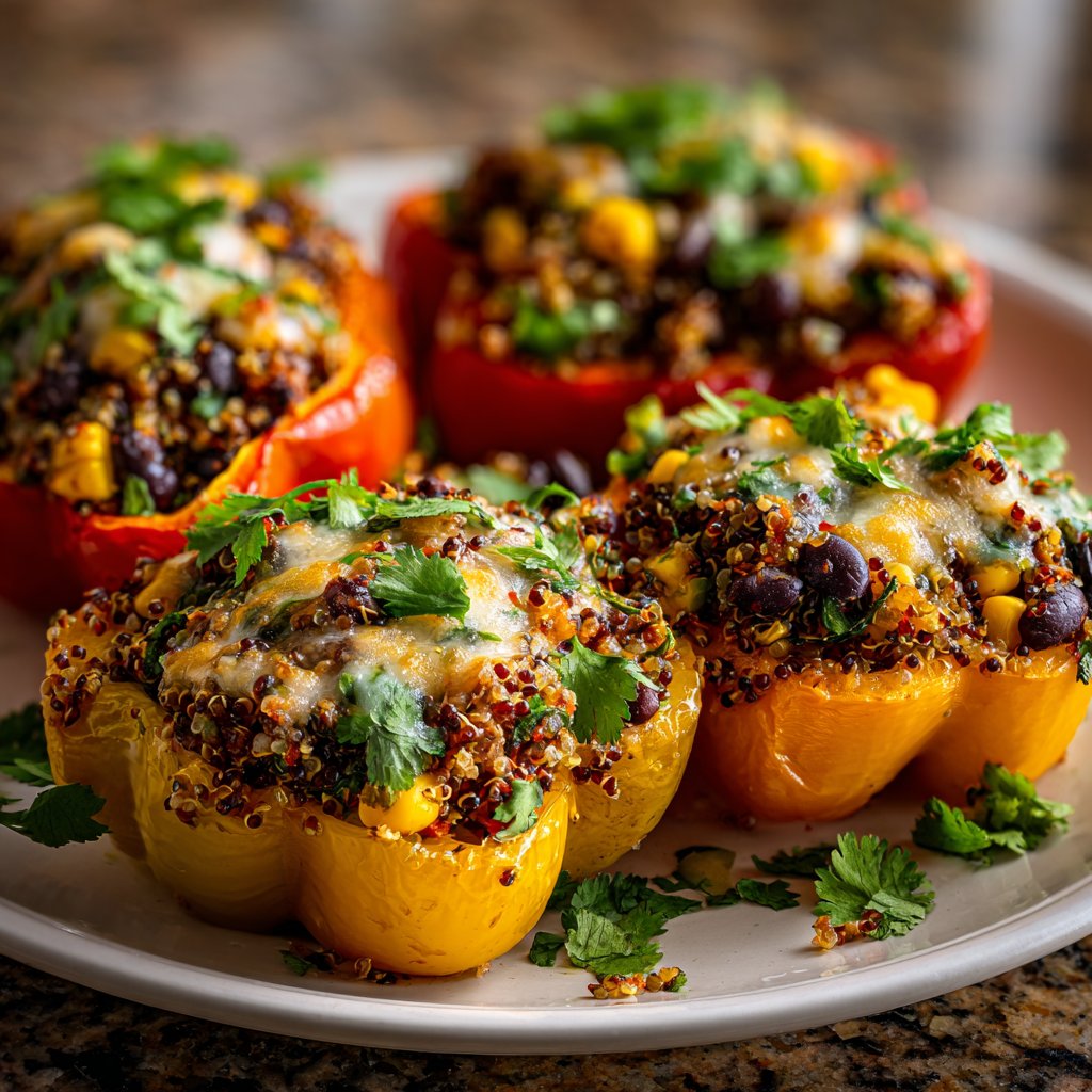 Savory Quinoa Stuffed Peppers